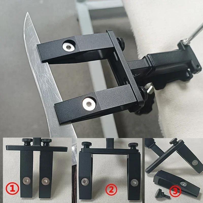 360° Flip Diamond Knife Sharpener with Fixed Angle Petroleum Stone Adjustable Clamp for Kitchen Restaurant Cafe