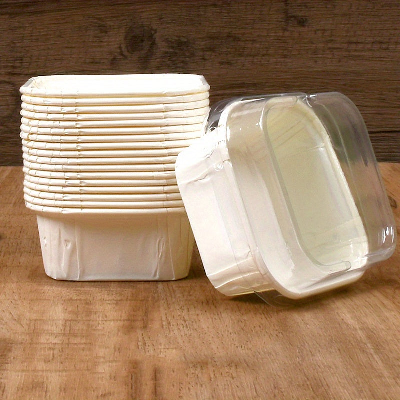 Set of 50 Colorful Foil Cupcake Liners with Lids, Oil-Proof Muffin Cups for Baking