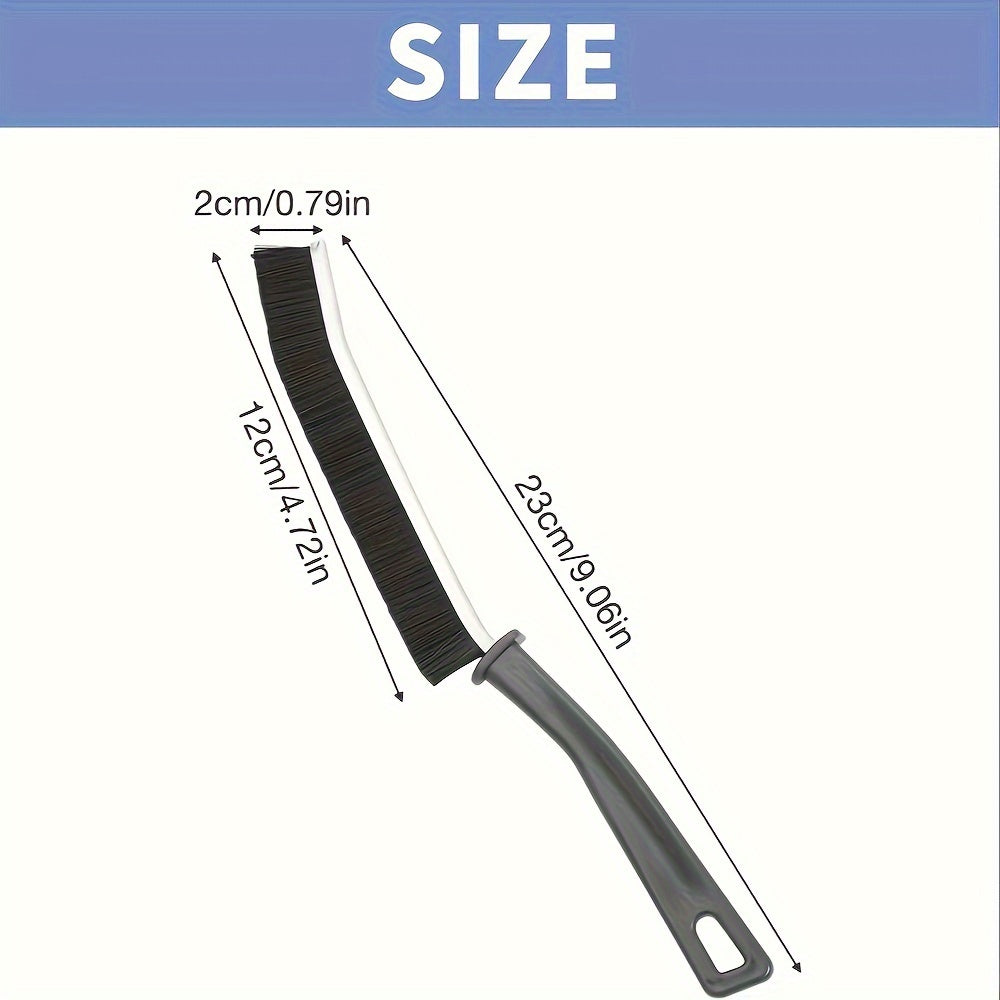 Uzun tutqichli bo'shliqni tozalash cho'tkasi, qattiq sochli, hammom va oshxona uchun, qora va oq