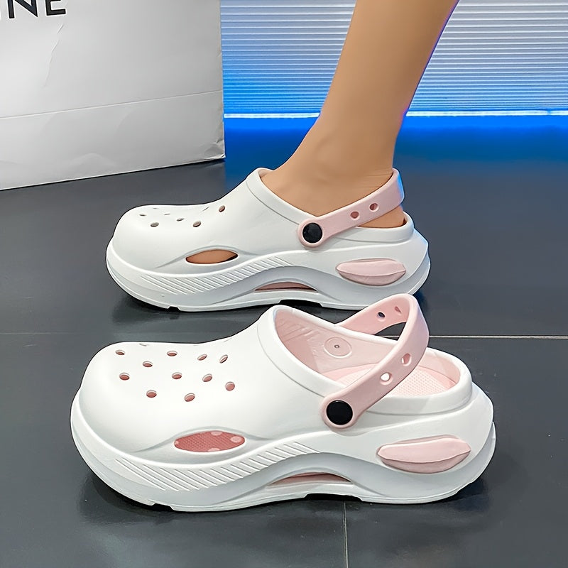 Women's Padded Slip-On Beach Sandals Summer Non-slip Thick Sole Shoes