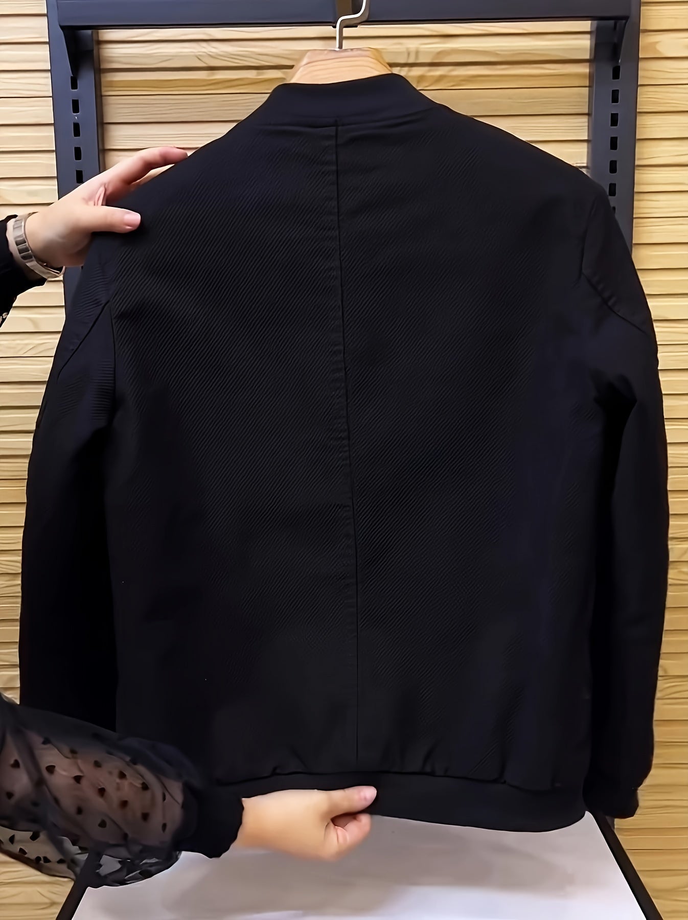 Мужская повседневная ветровка однотонного цвета с бейсбольным воротником и карманами, весна-осень, для улицы