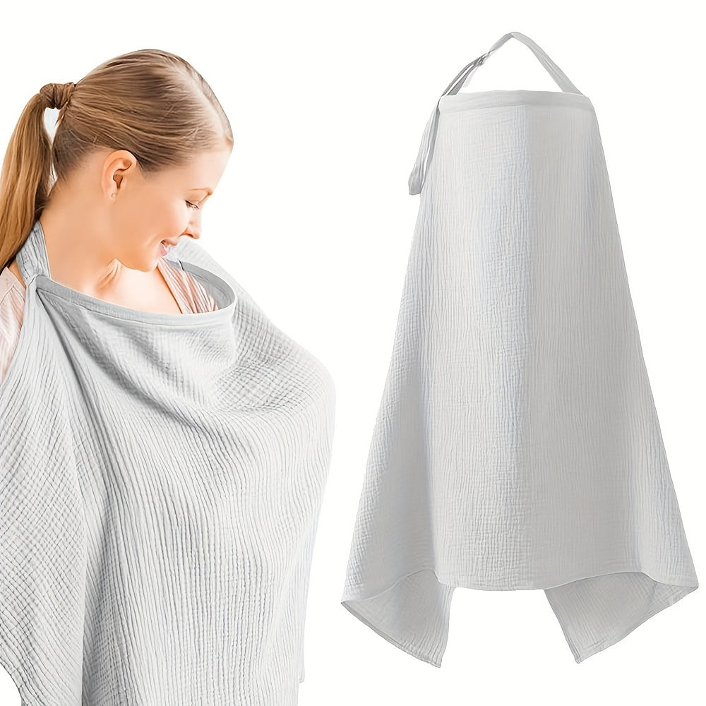 Breathable Muslin Nursing Apron for Breastfeeding Mothers and Babies