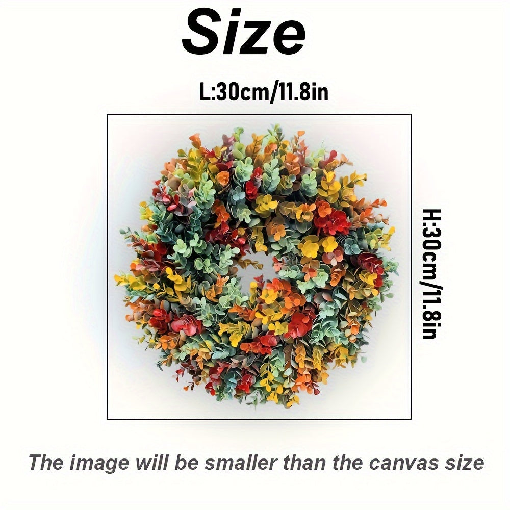 Christmas Wreath Wall Decal 29.97cm Self-Adhesive PVC Holiday Decor