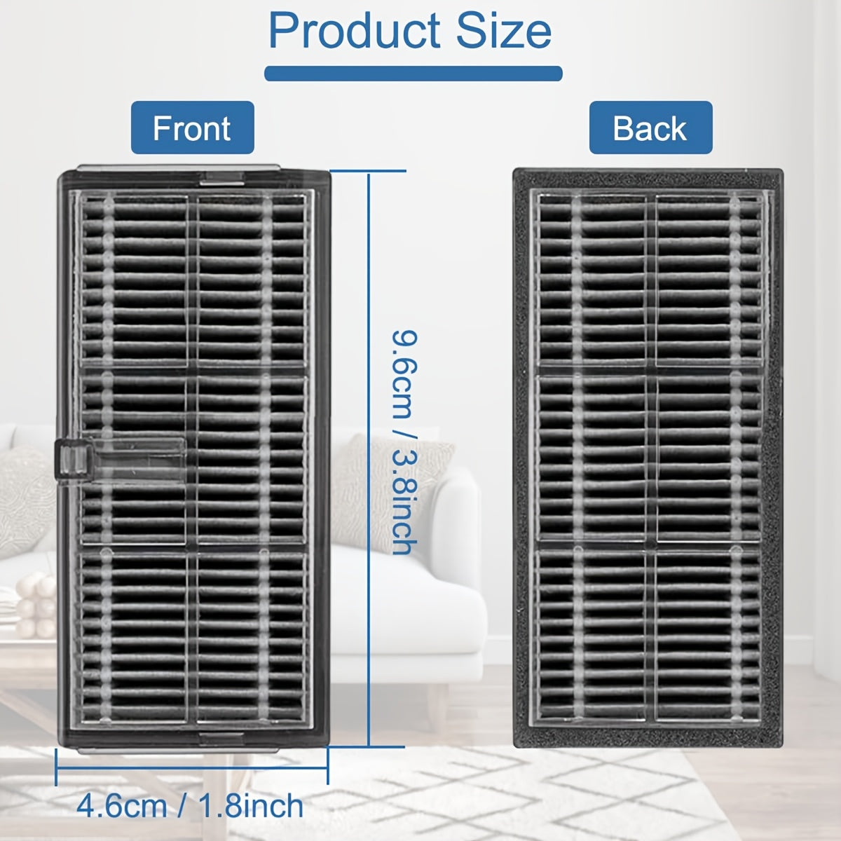 Dreame L10s Pro Ultra, X40 Ultra, X30 Ultra va boshqa modellarga mo'ljallangan yuqori sifatli havo filtri almashtirish to'plami - uzoq muddatli plastikdan tayyorlangan, pol qo'shimchalari bilan mos keladi.