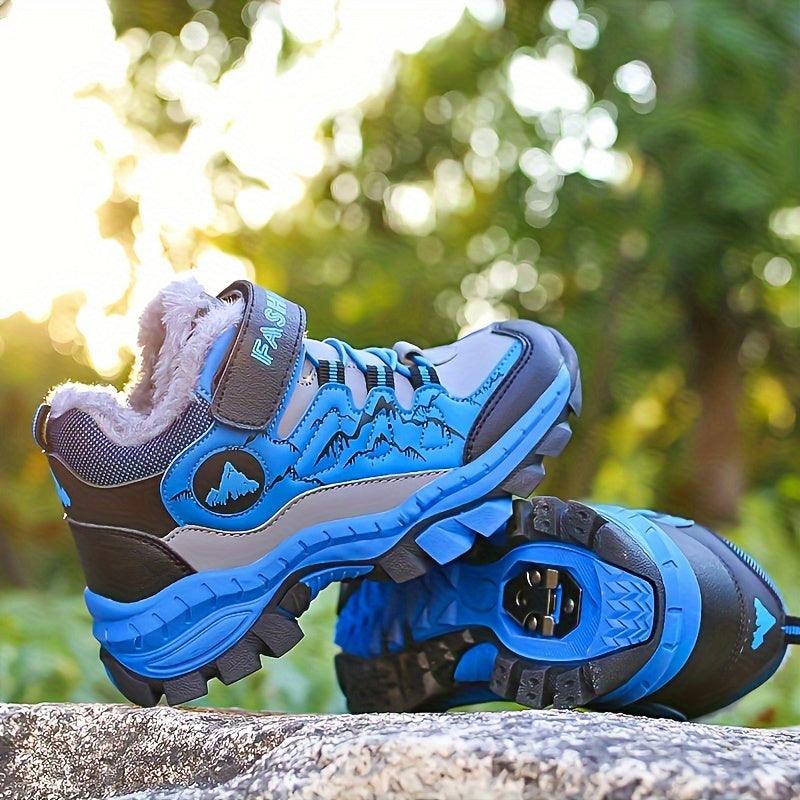 Girls Boys Snow Boots with Fleece Lining Waterproof Winter Shoes Sizes 30-40