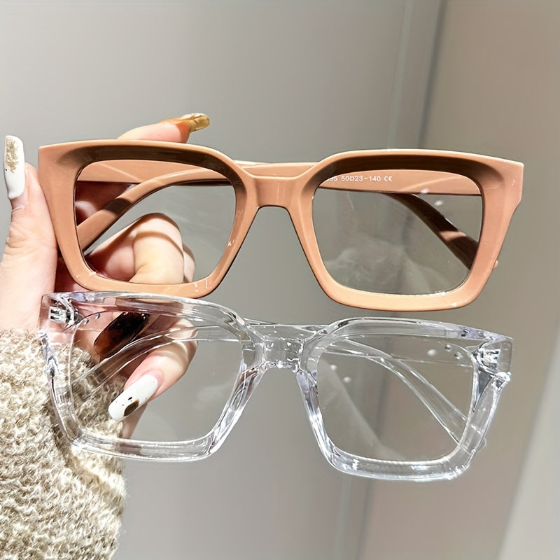 Square Optical Frame Glasses for Women Clear Lens Computer Spectacles