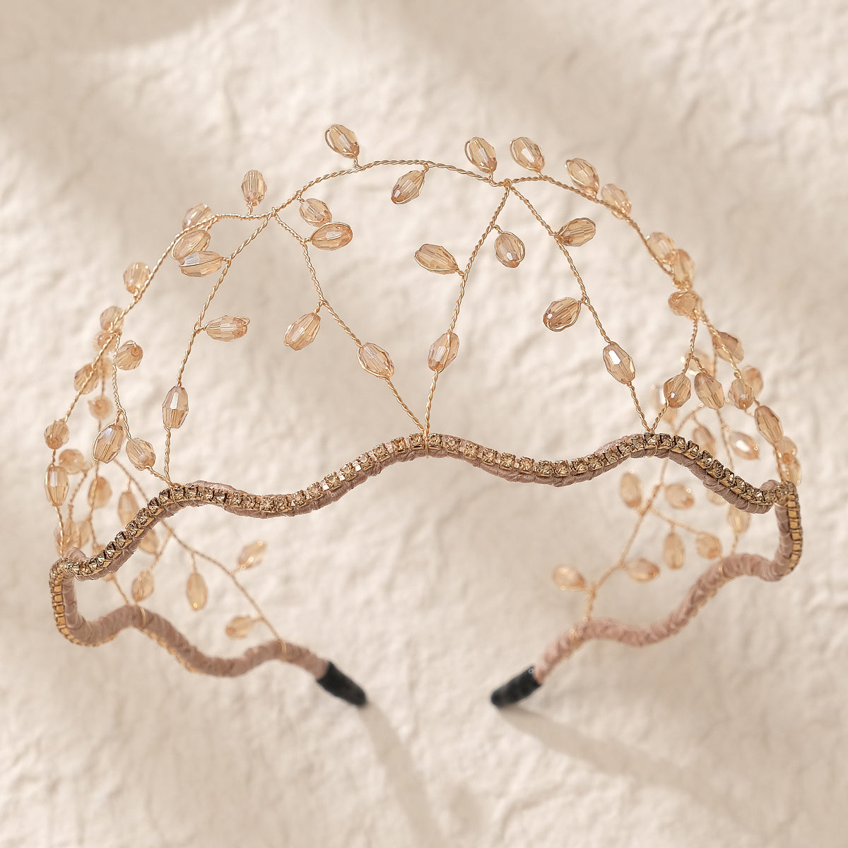 Qoʻlda tayyorlangan Miallo romantik toʻy soati, kristalli bejirimli bosh band, toʻy soch aksessuari