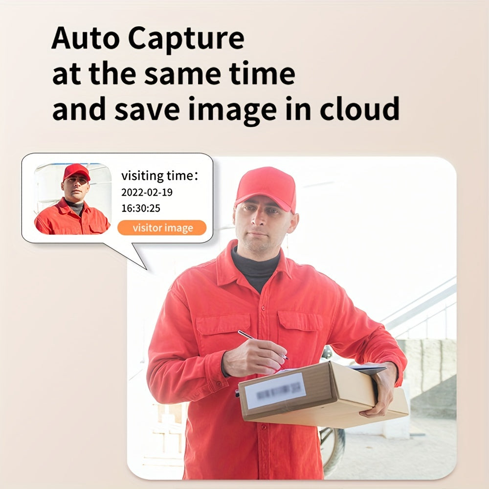 Умный видеодомофон SELFIECOM D9 с функциями, включая 2.4 ГГц Wi-Fi, 480p видео, встроенный микрофон, ночное видение, управление кнопкой, настенный монтаж, работа от батареи, приложение для межкомнатной связи.