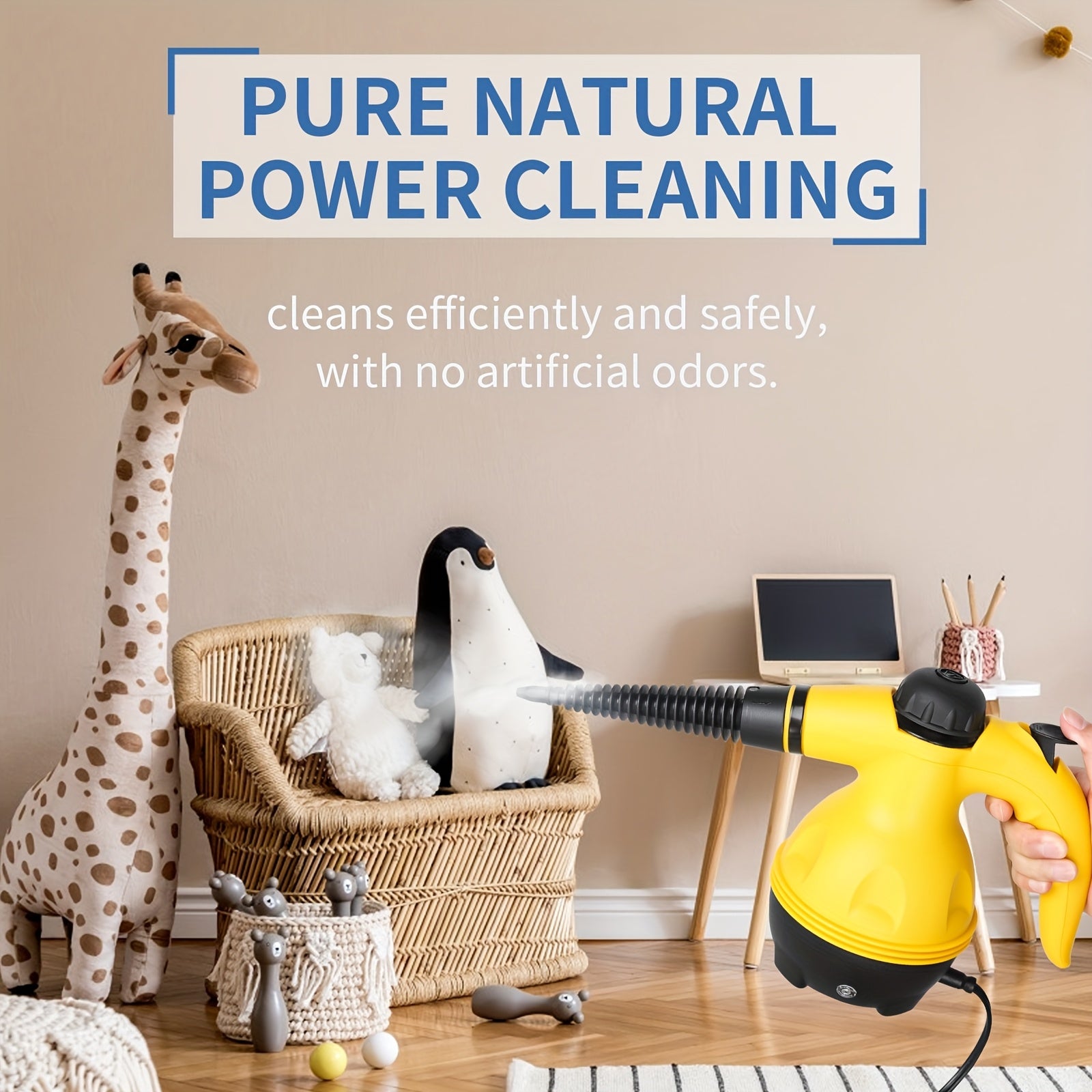 600W Handheld Steam Cleaner for Multi-Surface Cleaning European Plug
