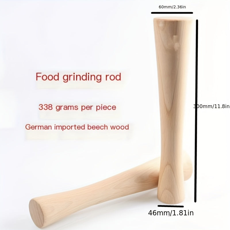 Qattiq yog'ochdan yasalgan sauerkraut bosuvchi, mason idishlarida sabzavotlarni fermentatsiya qilish uchun ideal.