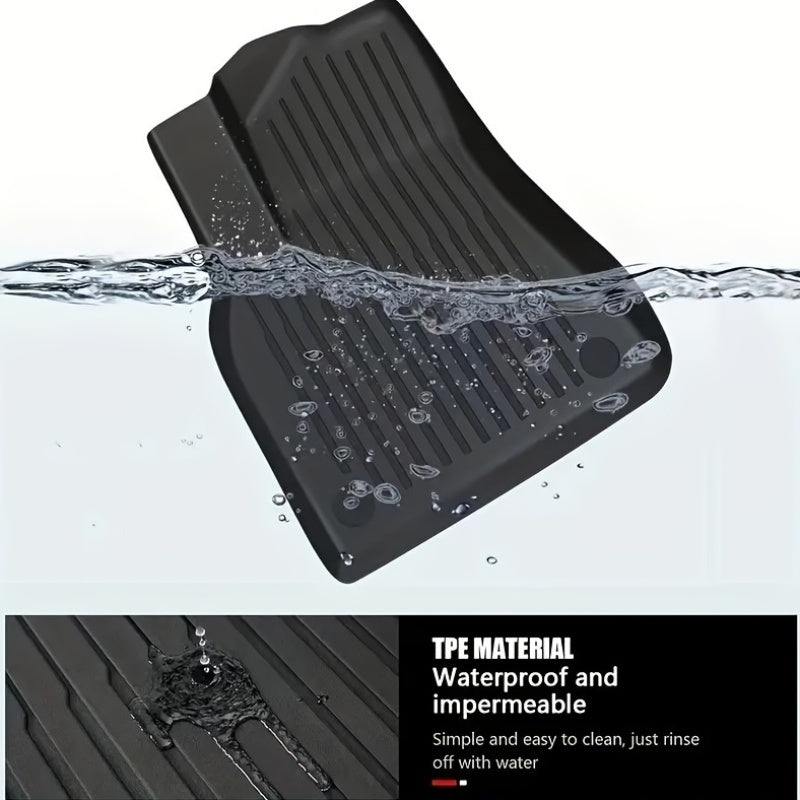 All-Weather TPE Floor Mats Set for Tesla Model Y 2020-2024 with Cargo and Trunk Mat