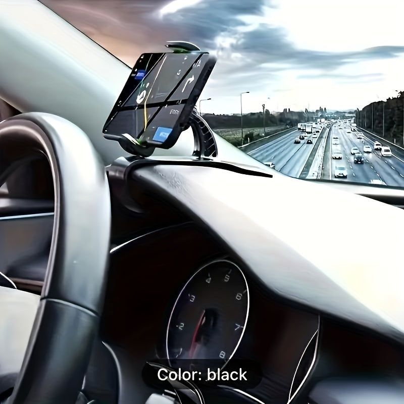 Universal Car Dashboard Phone Holder Sturdy ABS Clip-On Mount Adjustable