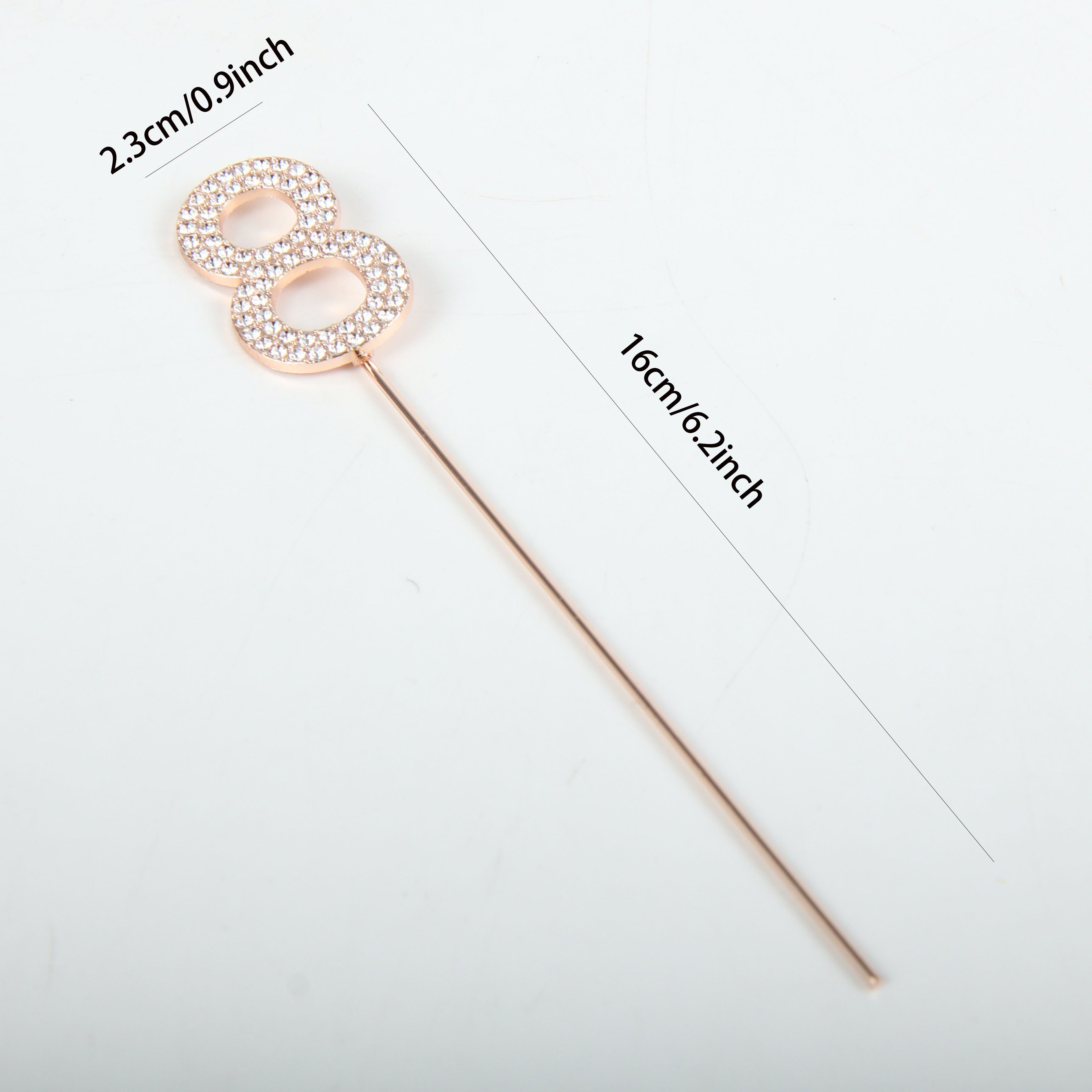 Gold or Silver Rhinestone Cake Topper for Birthdays Weddings and Showers