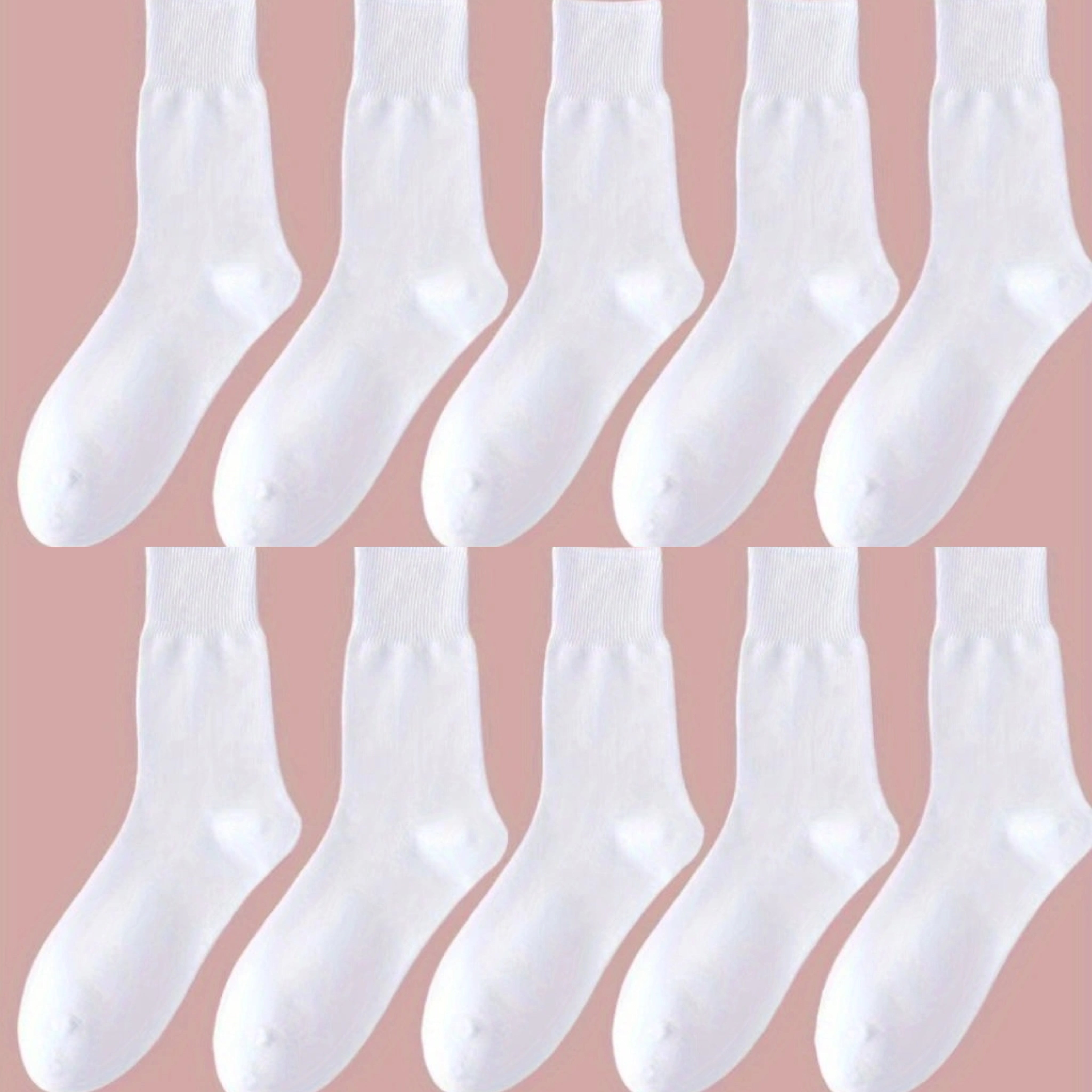 Plus-Size Men's Breathable Knit Socks 5 Pairs Wide Feet Summer Comfortable