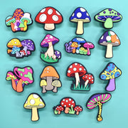 15Pcs Mushroom Plant Shoe Charms for Sandals Decoration Plastic Accessories