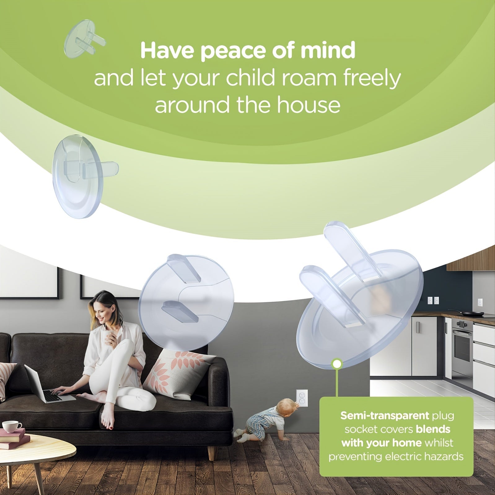 Kids Safety Cap Set 12 Pieces Intersect Design Child Electric Protector