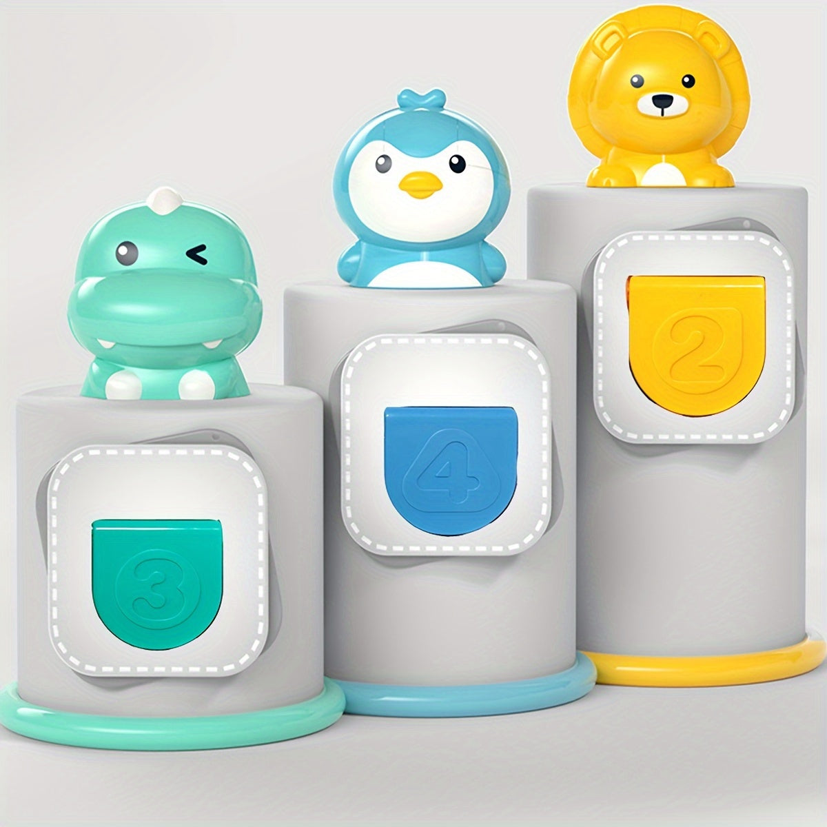 "Multfilm Hayvon Mantiqiy O'yinchoq - Xotira O'qitish va Erta Ta'lim uchun PVC Figura, 0-3 Yoshdagi Bolalar uchun Mukammal. Tug'ilgan kunlar va Rojdestvo uchun Ajoyib Hediya."