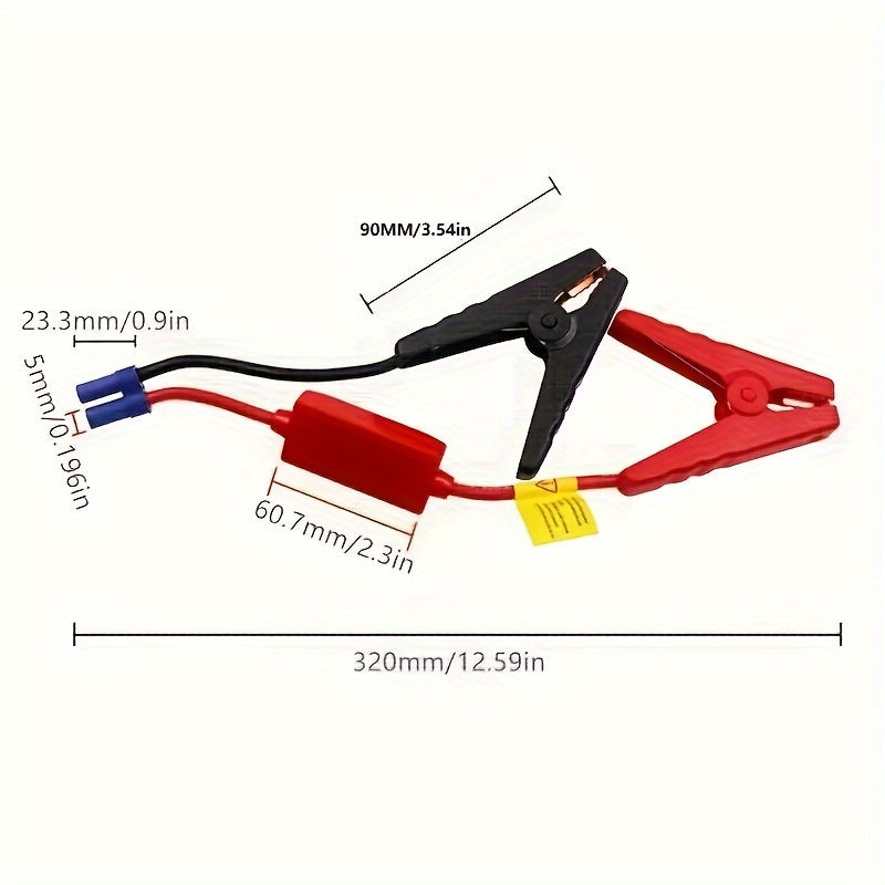 12V Car Jump Starter Cable Clips Durable Metal Plastic Safe and Easy Install