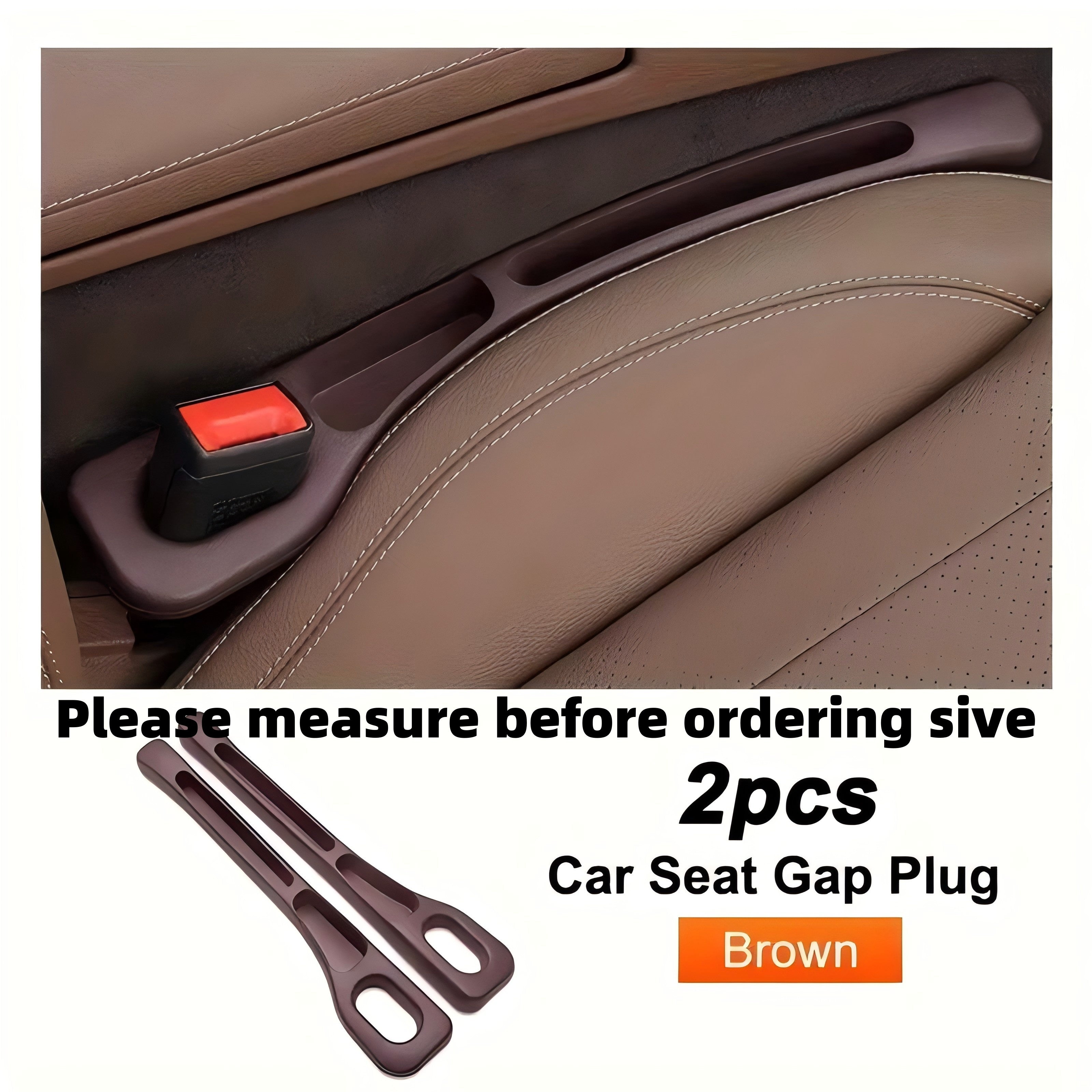 2-Pack Non-Slip Plastic Car Seat Gap Organizers for Keys Phones Cards Coins