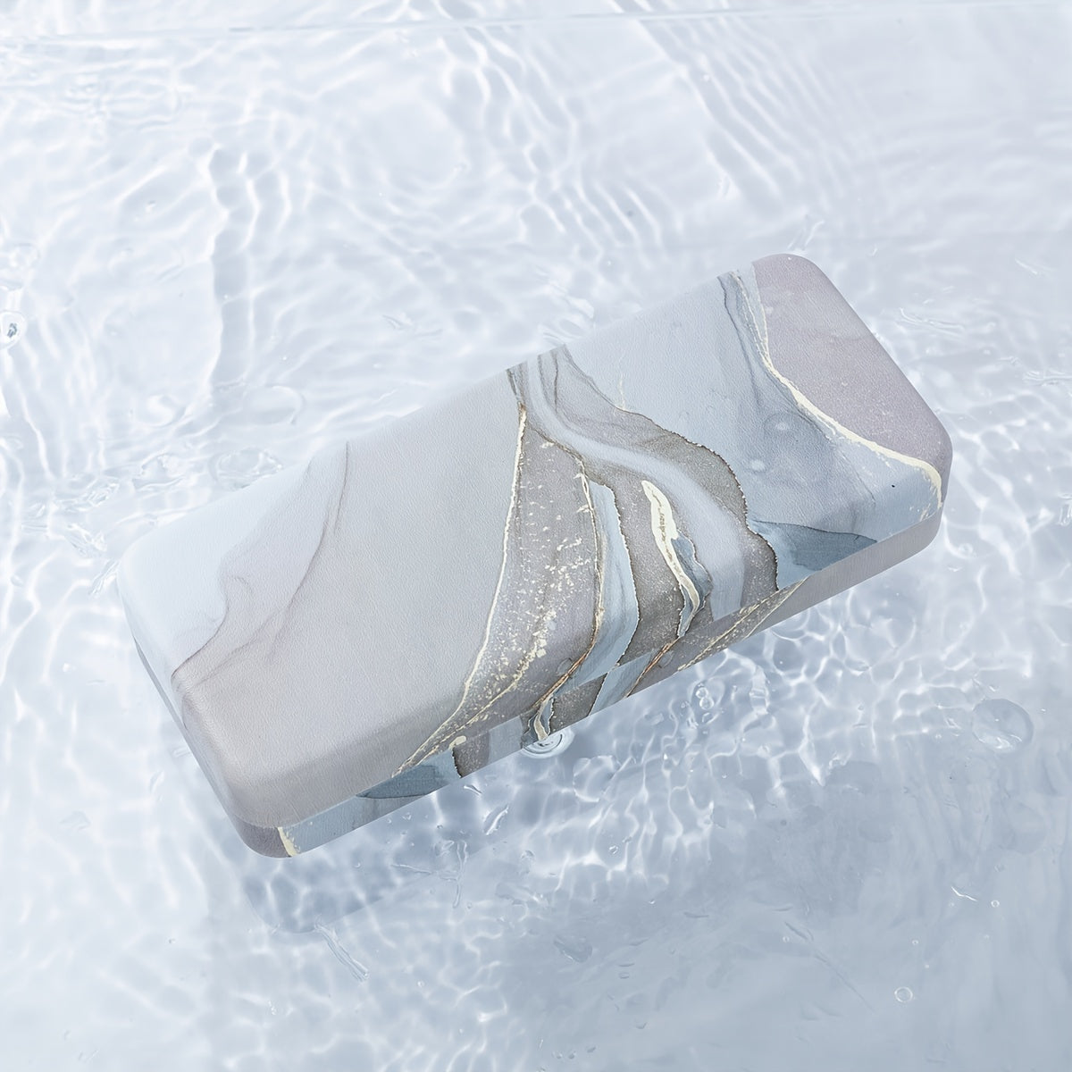 Women's Marble Patterned Eyeglass Case for Stylish Protection and Organization