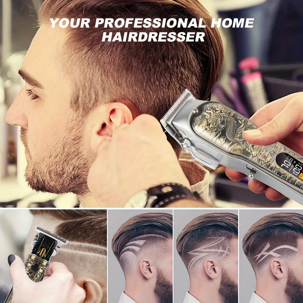 3-piece Men's Grooming Set Hair Clipper Razor Beard Trimmer Storage Bag Travel Gift