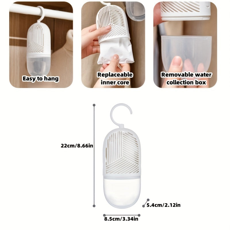 Single Hanging Dehumidifier Box ABS Plastic No Electricity for Bedroom Bathroom Wardrobe