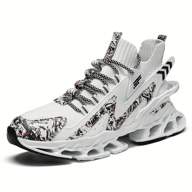 Men's Breathable Mesh Casual Sneakers Low Top with Soft Shock-Absorbing Sole