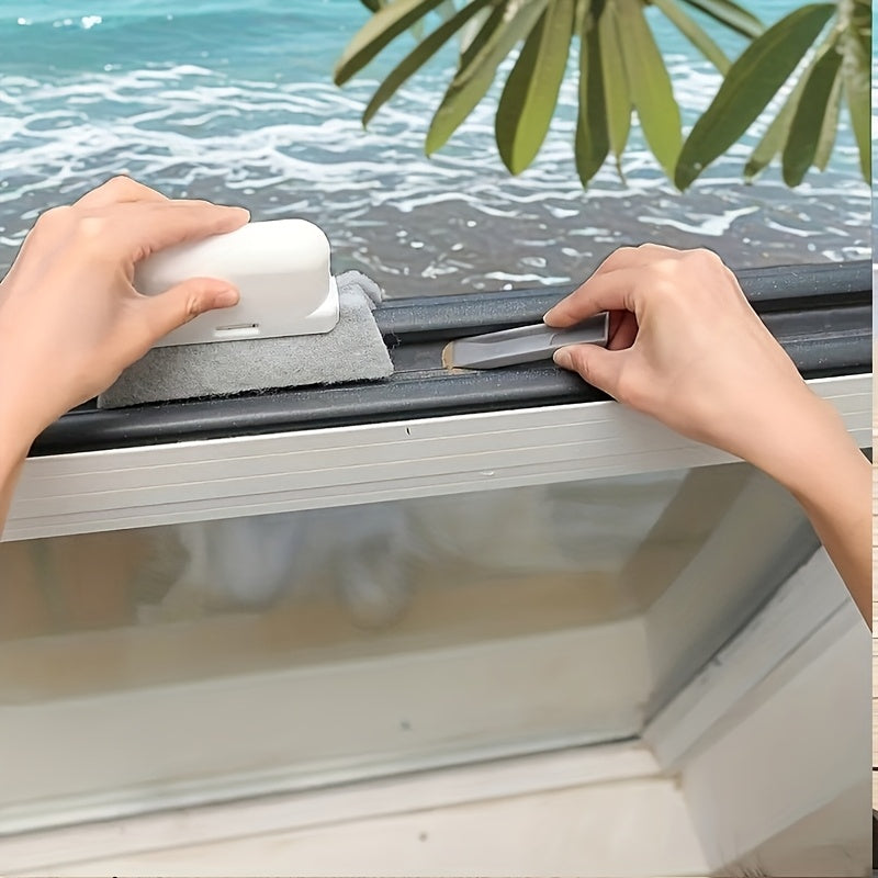 Universal Window Rail Cleaning Brush for Small Gaps and Frames