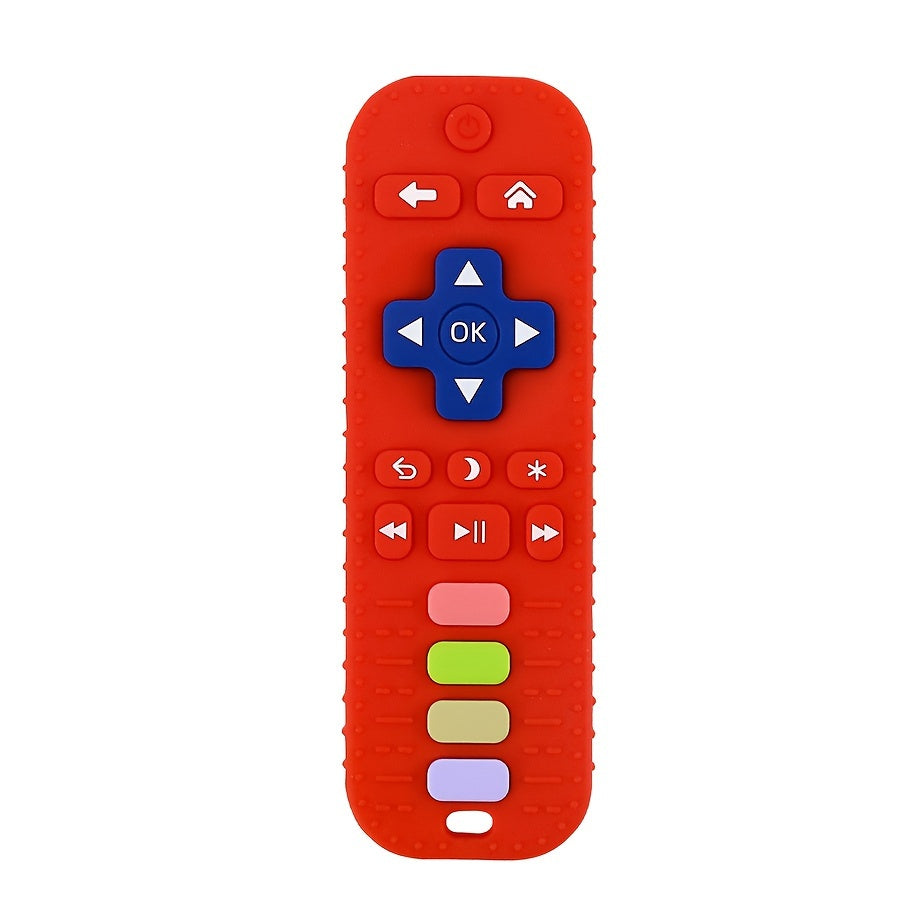 Baby Teether Silicone Remote Control Shape BPA-Free Multi-Color for Ages 0-3