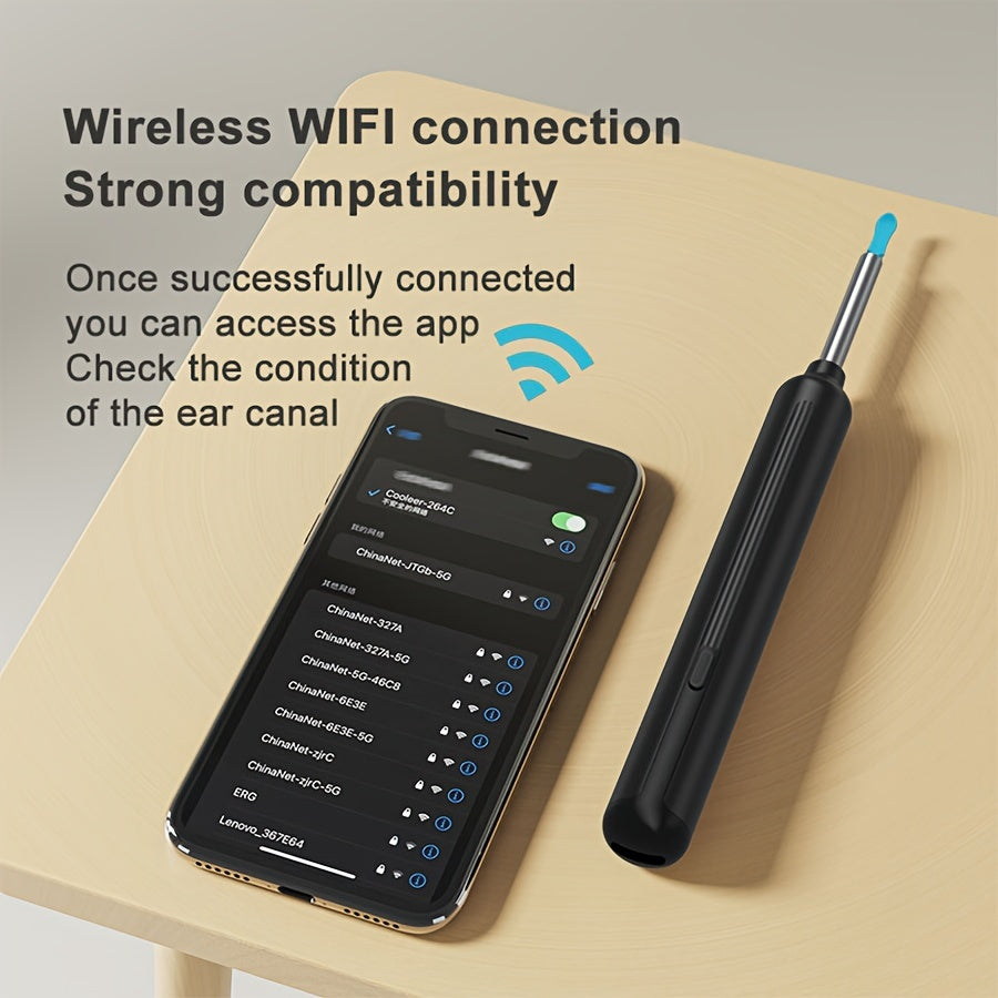 USB Rechargeable Ear Wax Removal Tool with Camera and Light for All Skin Types