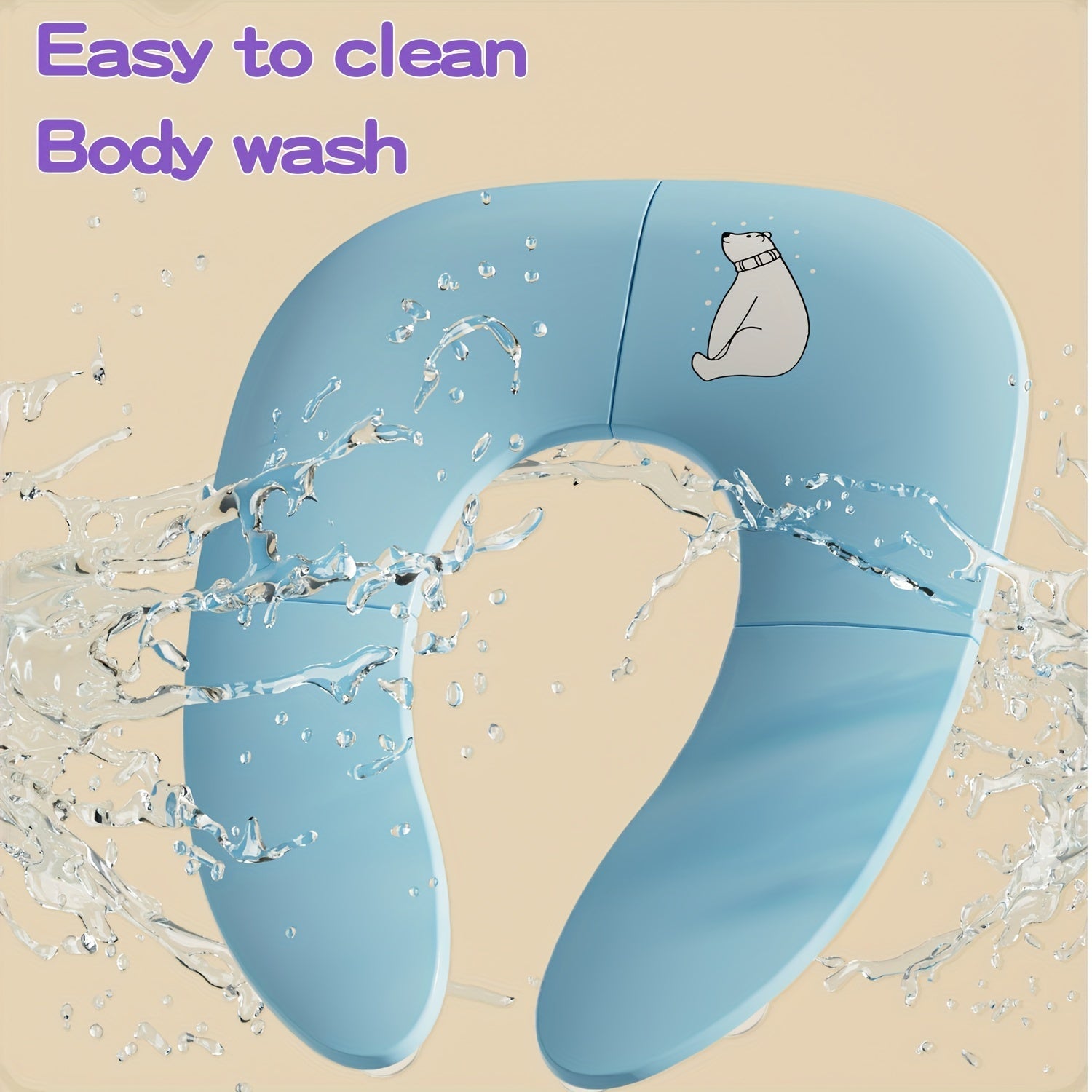 3-8 yoshdagi bolalar uchun bukiladigan hojatxona o‘rindiği, suv to‘xtatuvchi va bardoshli material bilan