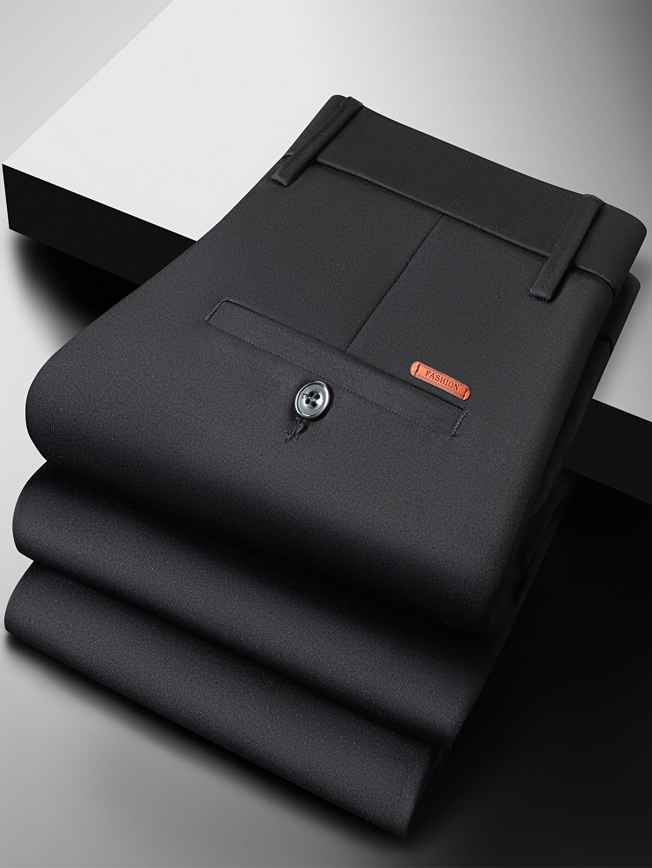 Pantalones largos casuales para hombre, primavera y otoño, ajuste regular, poliéster y spandex, patrón de letras