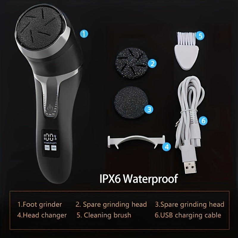 Rechargeable Electric Foot File Portable Pedicure Tool for Dry Cracked Skin