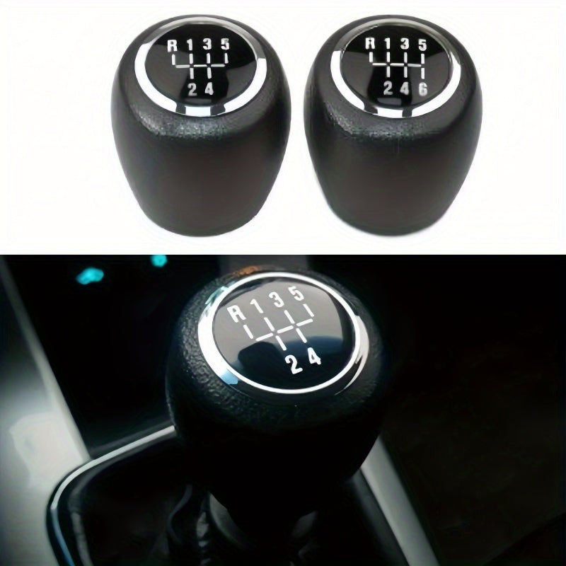 Manual Shift Knob ABS Plastic for Sedan Car 5/6 Speed MT Chrome Ring