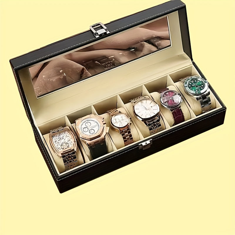 Luxury Travel Watch Storage Box with High Capacity and Retro Design for 6, 10, or 12 Watches