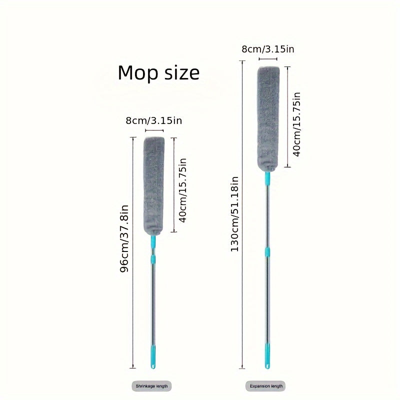 Washable Dust Remover Set with Slit Brush and Replaceable Cloth for Furniture and Home Use