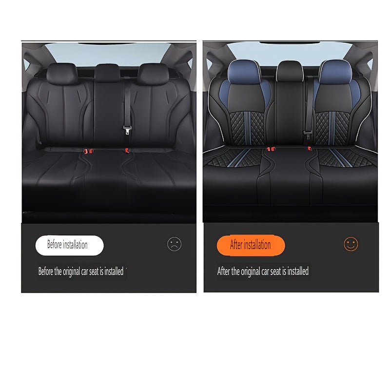 Чехол на автомобильное сиденье из искусственной кожи на пять человек, водонепроницаемый, дышащий, прочный