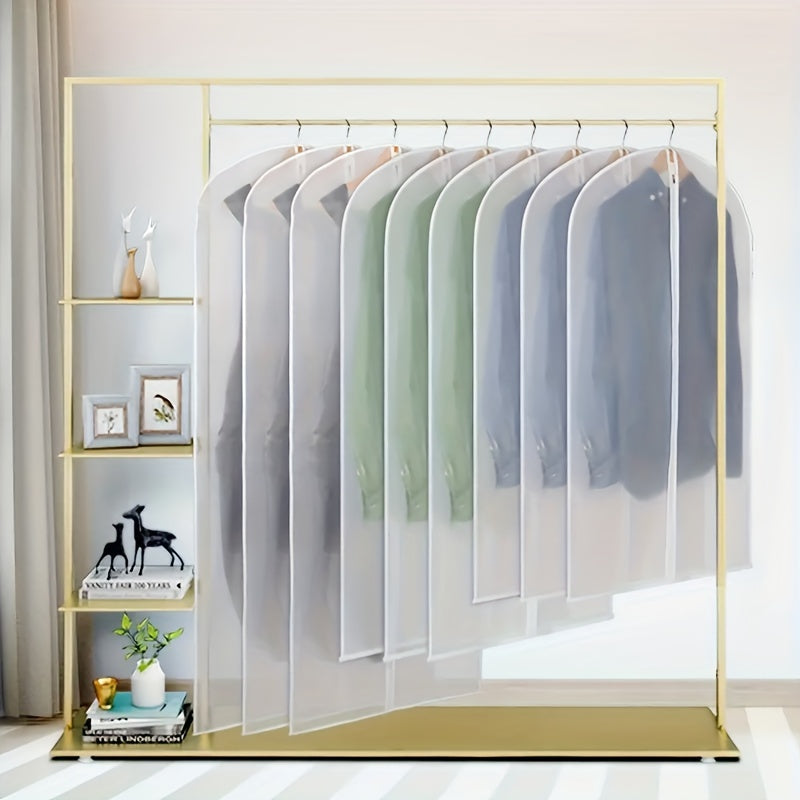 5pcs Transparent Clothes Storage Dustproof Bags Zipper Organizer for Wardrobe