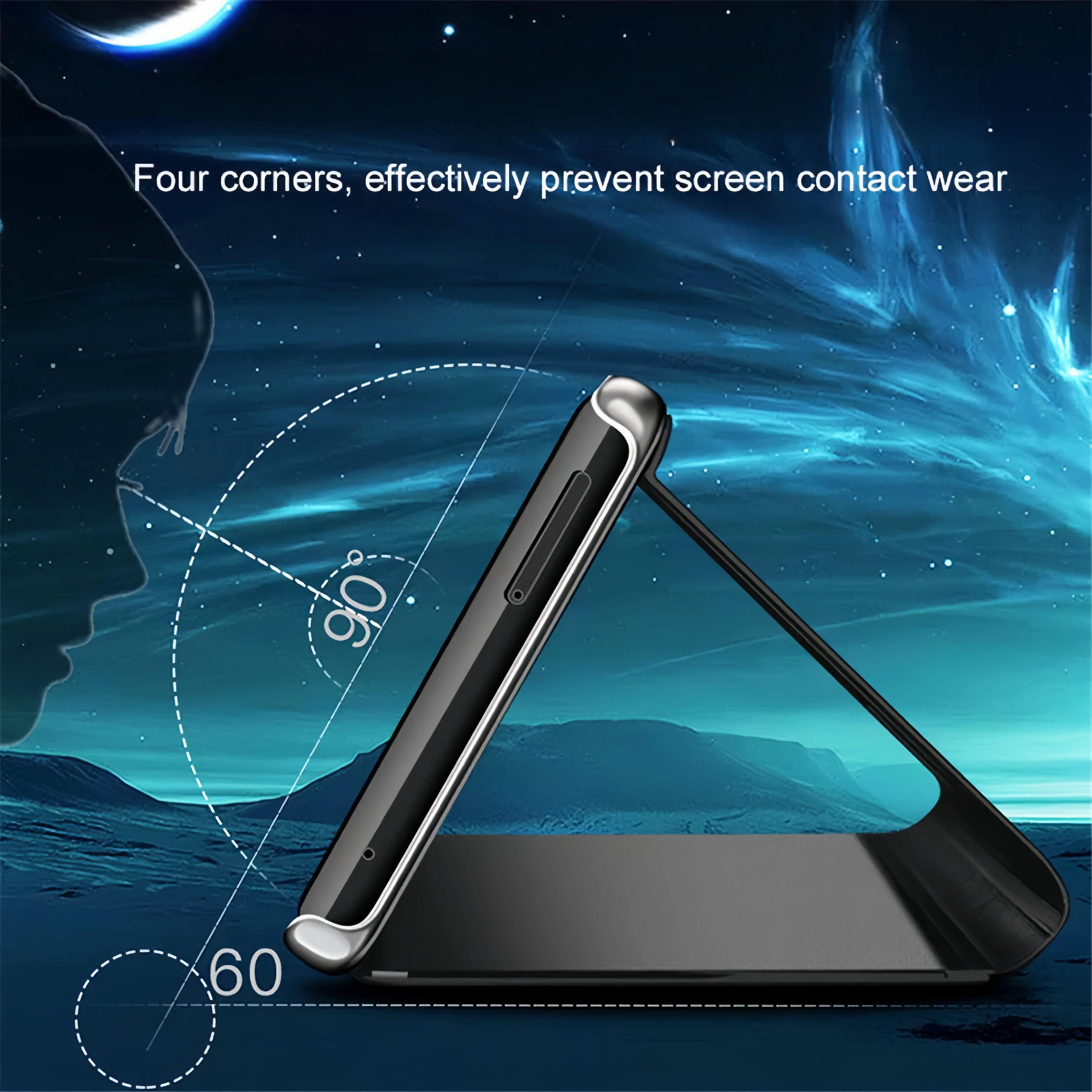 Samsung Galaxy S25 S24 Ultra Plus FE Clear View Magnetic Flip Stand Phone Case TPU