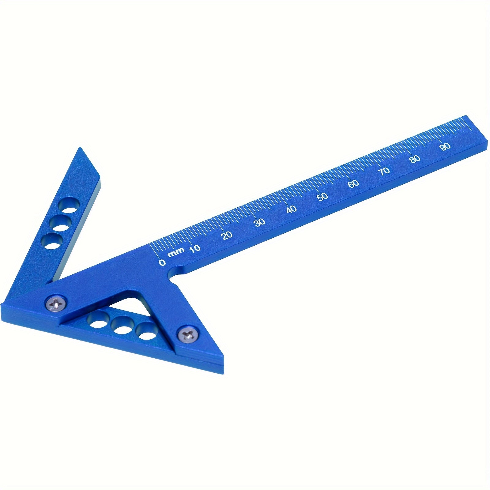 Escuadra de carpintería de aleación de aluminio, regla medidora de línea, marcador de ángulo, regla impermeable