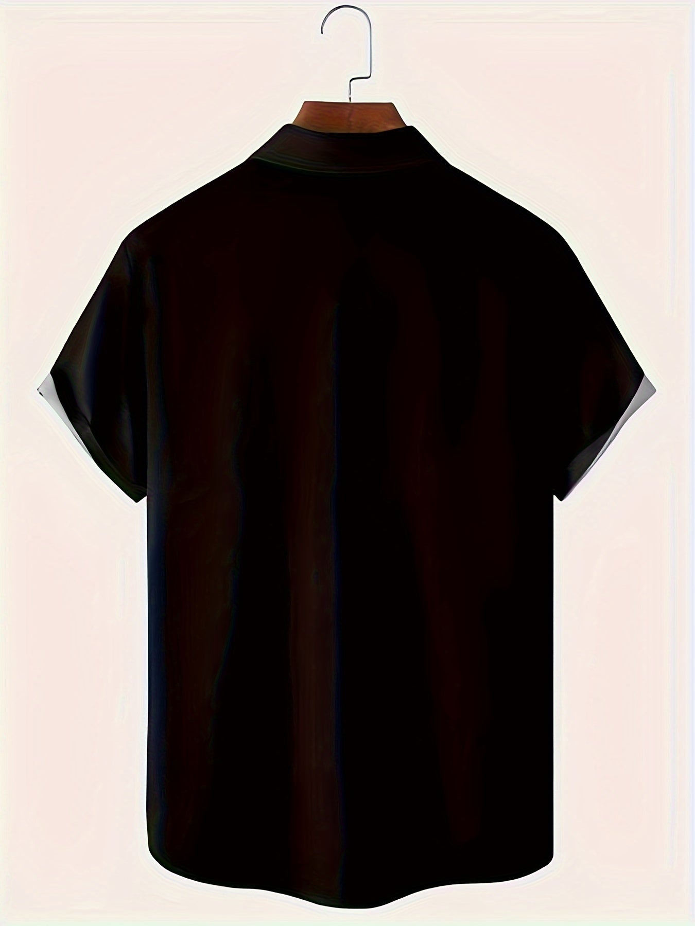 Men's Retro Bowling Shirt with Aurora Gradient Short Sleeves Button Pocket Summer Casual