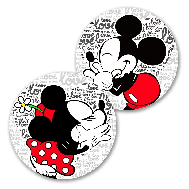 Couple Car Coasters Non-Slip Acrylic Interior Accessories