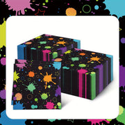 Rainbow Neon Glow Party Napkins Disposable Paper for Birthday, Festival, Soccer
