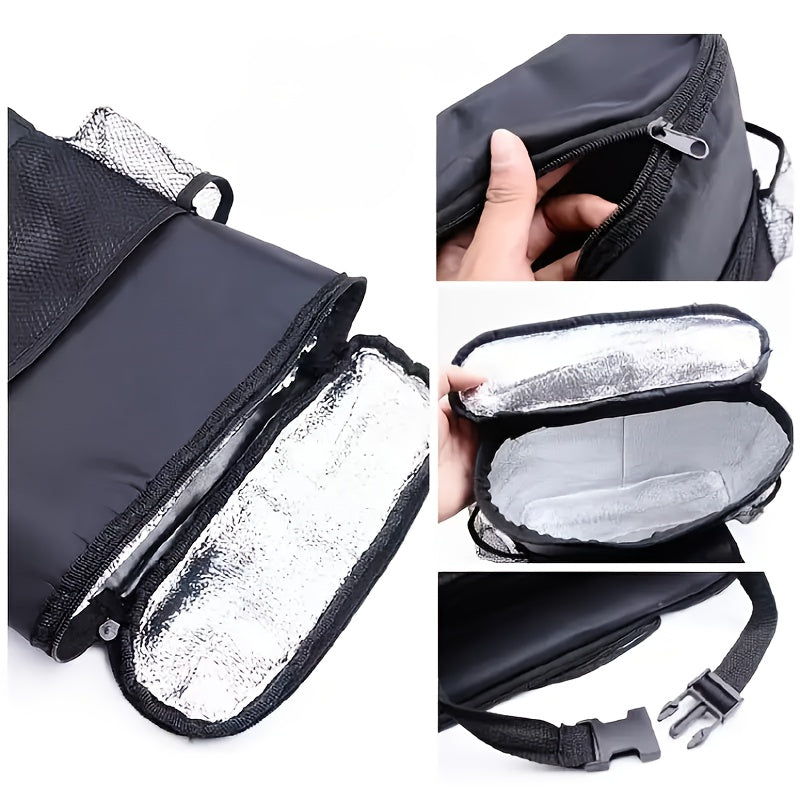 Car Seat Backrest Warmer Waterproof Storage Bag Black Hanging
