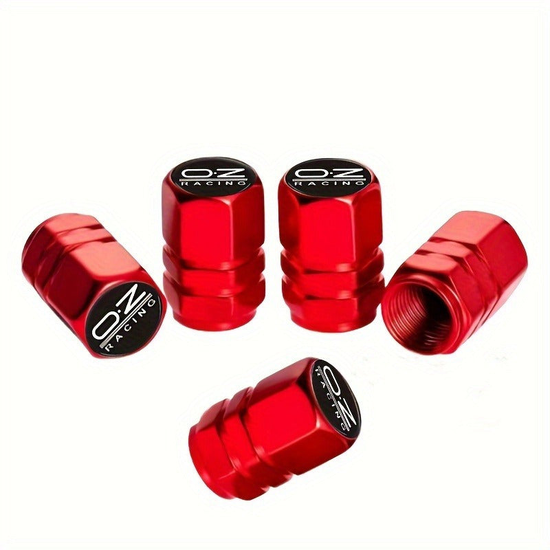 5Pcs Metal Valve Stem Caps Black Glossy Dustproof for Cars Bikes Trucks Motorcycles