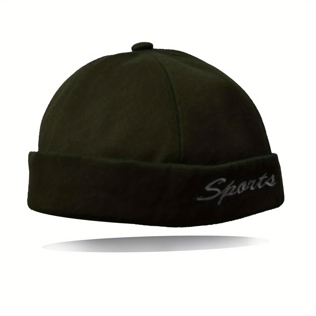 Vintage Brimless Hat with Adjustable Rolled Cuff Unisex Fashion Accessory