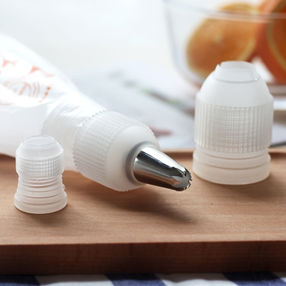 Set of 4 Baking Tools with Piping Bags Frosting Tips and Couplers