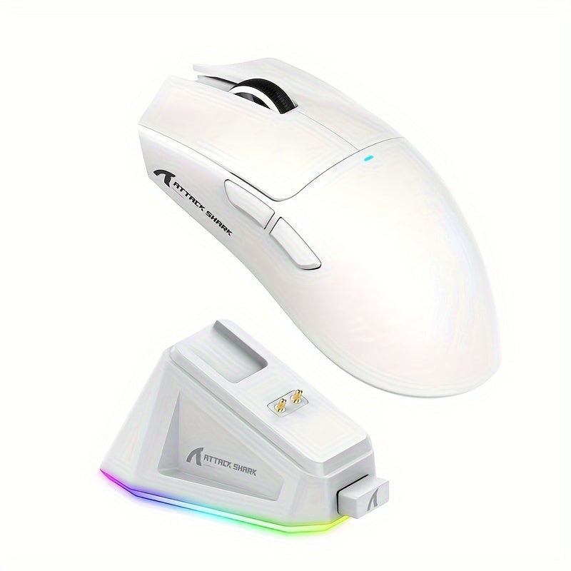 Ambidextrous Wireless Gaming Mouse with RGB Lights and PixArt PAW3311 Sensor