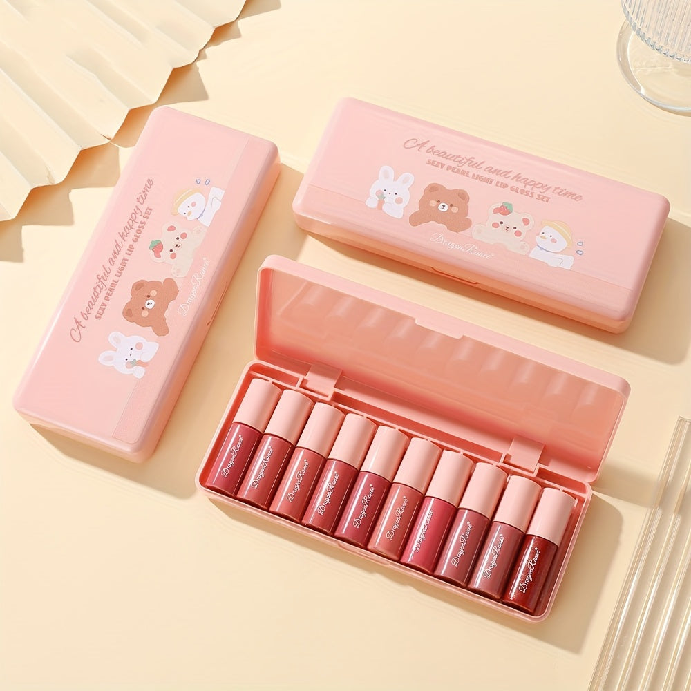 Набор стойких тинтов для губ с жемчужинами, водостойкий, длительного действия, с эффектом шиммер