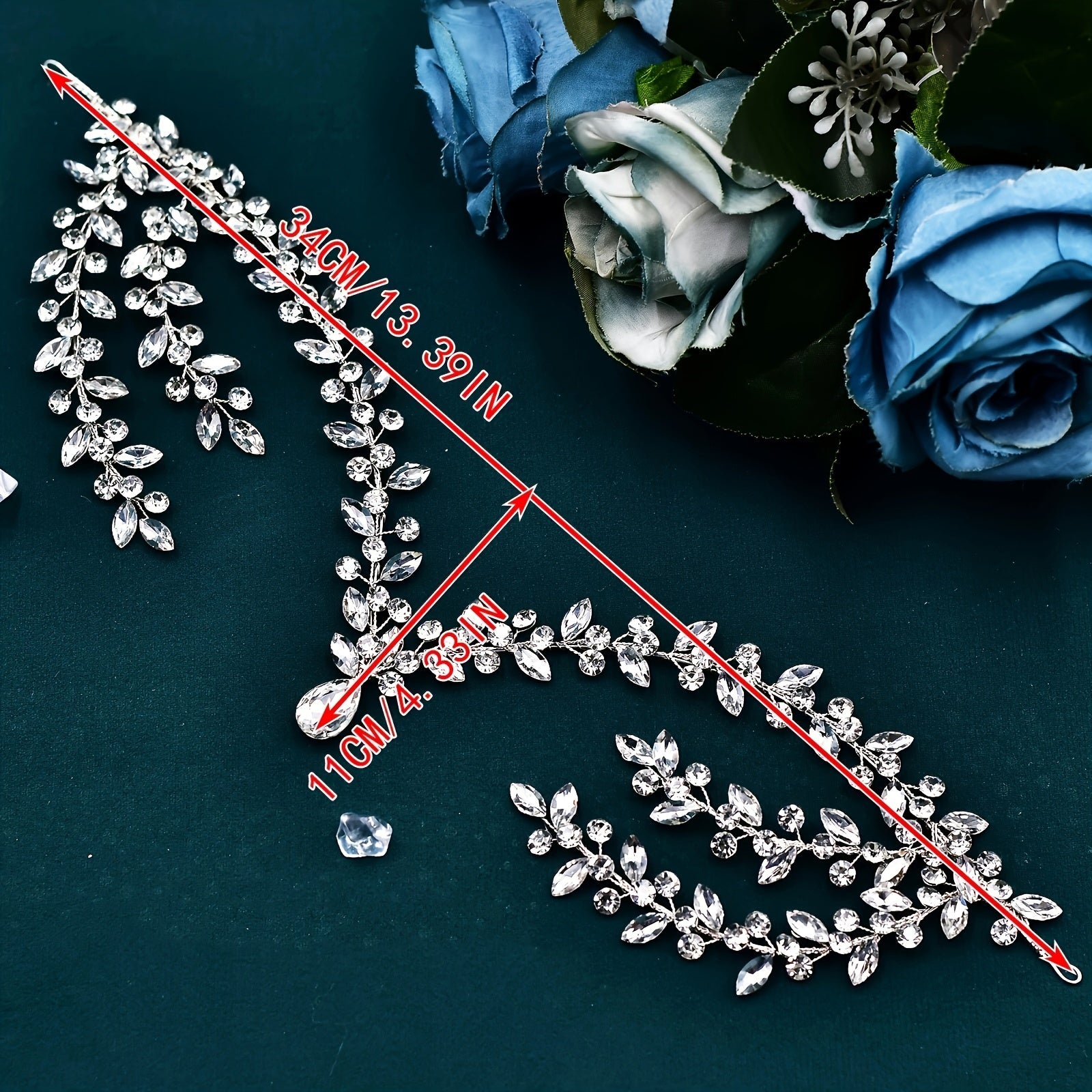 Bridal Bridesmaid Headband Rhinestone Hair Accessory Wedding Elegant Dress Ornament